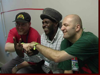 Pier Tosi with Prince Allah and the german selector Klaus Nice Time Int'l