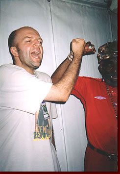 Pier joking with Lee Perry 